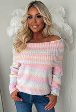 Over The Rainbow Multi Ultra Soft Bardot Jumper