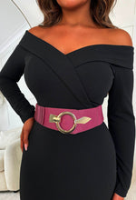 Paisley Wine Layered Elasticated Belt