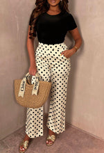 Polkadot Dreams Cream Printed Smart Elasticated Trousers