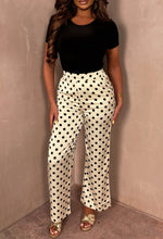 Polkadot Dreams Cream Printed Smart Elasticated Trousers