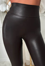 Push Your Luck Brown Faux Leather Stretch Push Up Skinny Leggings