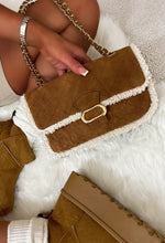 Reagan Tan Faux Sheepskin Shoulder Bag