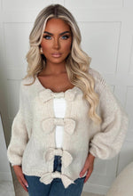 Rosa Beige Bow Detail Multiway Knitted Jumper