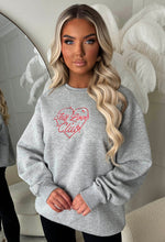 Self Love Grey Embroidered Sweatshirt