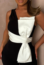 She's A Stunner Black Bow One Shoulder Jumpsuit