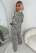 Silvina Cream Leopard Knit Trousers