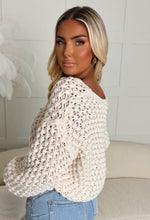 Sophia Cream Chunky Knit Cardigan