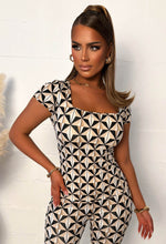 Stylish Luxury Multi Short Sleeve Square Neck Printed Co-Ord Set