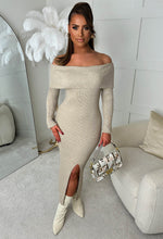 That’s Luxe Beige Bardot Ultra Soft Midi Knitted Dress