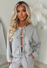 Tie Breaker Grey Tie Sweatshirt And Jogger Loungewear Set