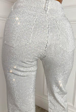 Ultimate Sparkle White Straight Leg Stretch Diamante Jeans