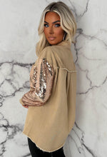 Urban Bling Gold Contrast Sequin Jacket