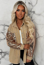 Urban Bling Gold Contrast Sequin Jacket