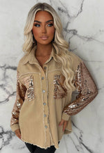 Urban Bling Gold Contrast Sequin Jacket