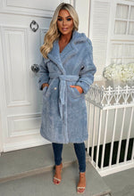 Wrap Up Tight Blue Teddy Belted Coat