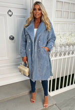 Wrap Up Tight Blue Teddy Belted Coat