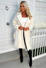 Wrap Up Tight Cream Teddy Belted Coat