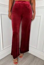 Your Embrace Burgundy Velvet Wide Leg Trousers